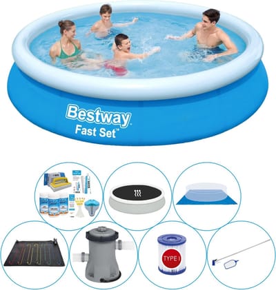 Fast Set Rond 366x76 cm - Zwembad Bundel