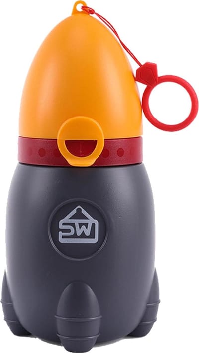 Reis-urinoir draagbaar trainingstoilet raket design 370 ml - Roze - Camping Auto Reizen Buiten - Kinderen Jongens Meisjes - Grijs en Oranje