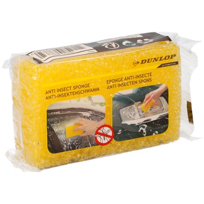 Dunlop Auto poetsen spons tegen insecten - speciale structuur - zeem - 11 x 7 cm - auto wassen - Schoonmaakproducten