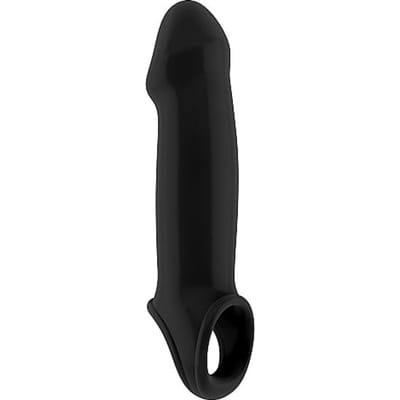 Sono No.17 Penis Sleeve met Testikel Bevestiging voor Optimale Stimulatie en Verlenging - Zwart