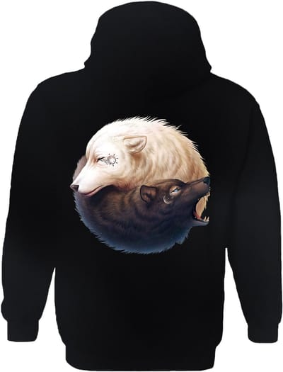 Wolven Yin And Yang Wolves The Coloured House Hoodie S