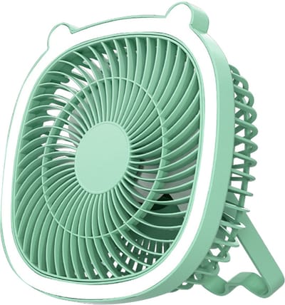 Oplaadbare campingventilator met led-lantaarn – draagbare ventilator voor tenten en buiten