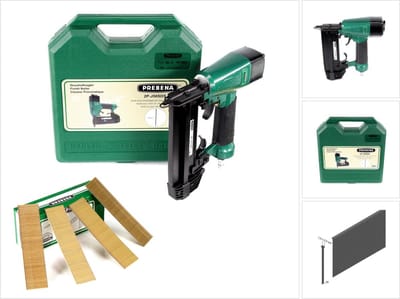 Prebena 2P-J50SDS pneumatisch spijkerapparaat 5-7 bar in transportkoffer + 5000x brads 30mm - gemaakt van gegalvaniseerd staal, gehard