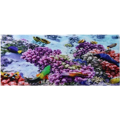 Affiche de fond Peinture décorative Autocollant PVC Image de paysage pour aquarium Poissons