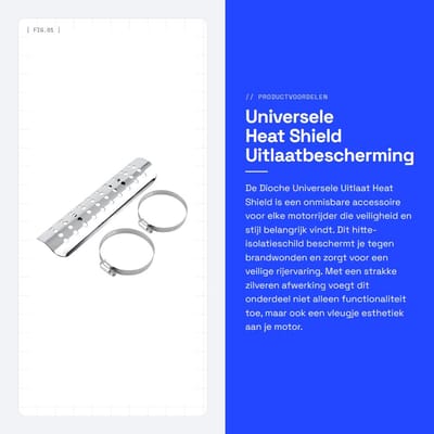 Dailygoody - Universeel Motorfiets Uitlaat Hitteschild - Bescherming