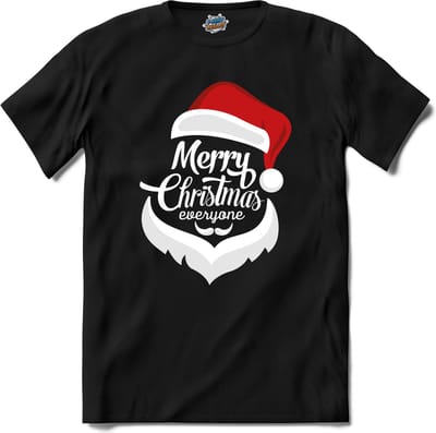 Merry christmas everyone! - T-Shirt - Heren - Zwart - Maat S