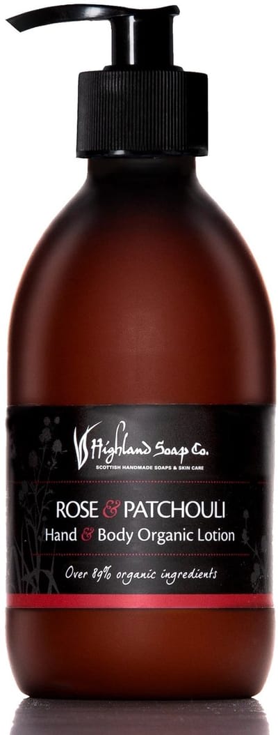Biologische Hand- & Bodylotion 300ml - Rose & Patchouli - Highland Soap Company