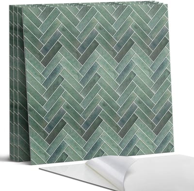 Coloray Wandpanelen Zelfklevend - 3D-visgraatpatroon Zelfklevende Wandpanelen - 50 cm x 50 cm - Groente Wandpaneel PVC - 5 stuks - Texturen Wandpanelen Zelfklevend - Wandbord Keuken - Wandpaneel Badkamer