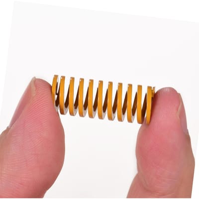 Gele Vormveer Verwarmd Bed Compressie Dieveer 10 mm Buiten Diameter 25 mm Lengte Compatibel met Creality CR 7 CR 8 CR 10 CR orange