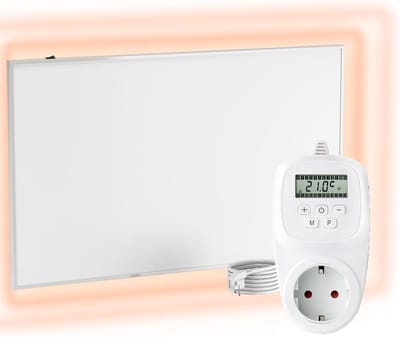Infrarood Wandverwarming met Thermostaat – Carbon Crystal Infrarood Paneel voor Badkamer - 700W