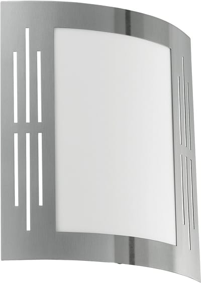 EGLO City - Buitenverlichting - Wandlamp - 1 Lichts - RVS - Wit