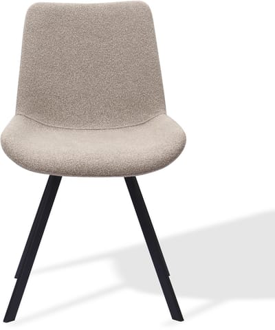 Wishdor - Eetkamerstoelen - 360° Draaibaar, Ergonomisch En Met Gevoerde Zitting - Modern Industrieel - Voor Eetkamer - Stoffen Bekleding, Metalen Poten En Anatomisch Gevormde Rugleuning - Khaki - 2-Delige Set