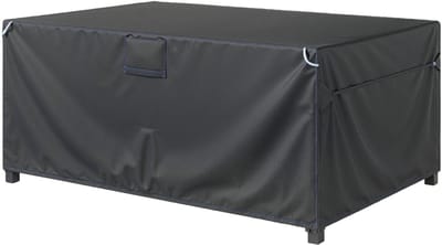 Tuinmeubelhoezen Waterdicht - tafelafdekking met ventilatieopeningen - 420D Oxford Materiaal - 180x120x74cm - Zwart