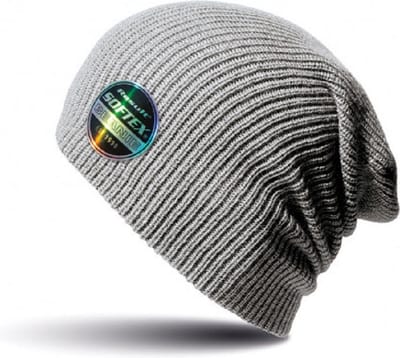 Warme gebreide Beanie wintermuts in het lichtgrijs voor volwassenen - Damesmutsen / herenmutsen - 100% polyacryl