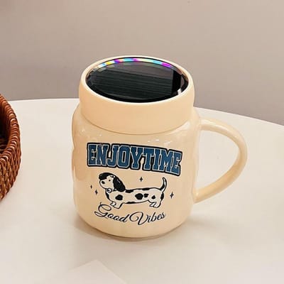 Schattig Eendje met Deksel Souvenir Klein Cadeau Cartoon Mok Grote Capaciteit Eenvoudige Thuis Keramische Kop Kantoor 380ML