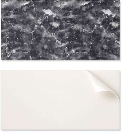 Esthetische vinyl wandbekleding met print, 100x50 cm, marmerpatroon met aderen.