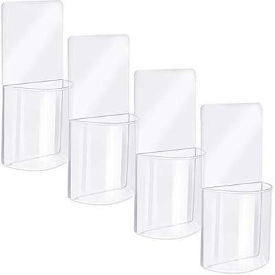 Wandmontage Organizer 4 Stuks - Transparante Afstandsbediening Houder