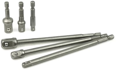 GEKO Zeskantige adapterset - 6-delig - CR-V staal - 50/150mm lengte