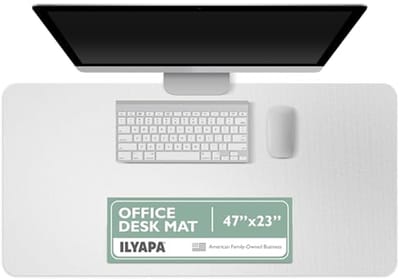 Bureaumat 47 x 23 inch - Helder Gestructureerd Kunststof Desk Pad voor Thuis en Kantoor
