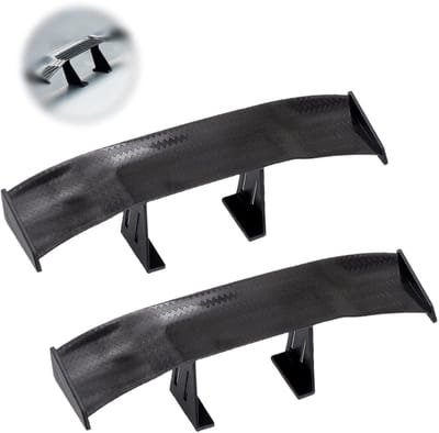 Dailygoods- Achterspoiler Universeel - 2 Stuks - Verbeterde Aerodynamica - Versterkt ABS Plastic - Carbonvezel Textuur - 3M-lijm - Spoiler