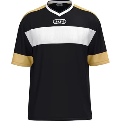Jako Club 92 Shirt Korte Mouw Heren - Zwart / Wit / Goud | Maat: S