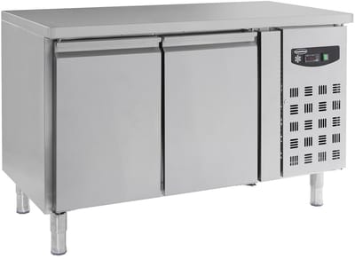 Combisteel Koelwerkbank - 282L - 2 Deuren 1/1 GN - +2°C/+8°C - Geforceerd - 0.34kW - 1360x700x850mm