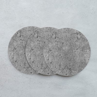 GR onderzetters voor glazen - Concrete Dark - Vinyl - 6st