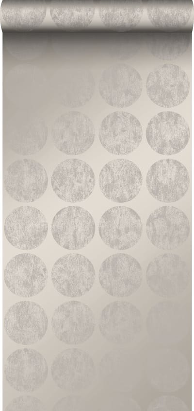 Origin Wallcoverings behang grote verweerde bollen taupe - 347608 - 53 cm x 10,05 m