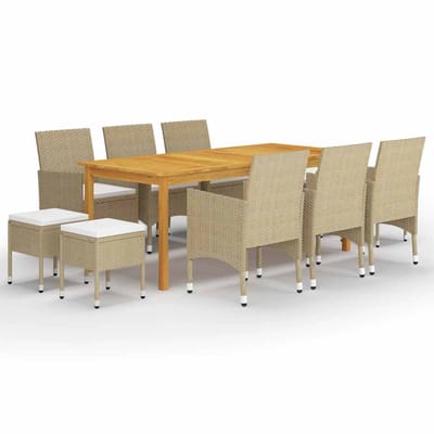 vidaXL - 11-delige - Tuinset - beige