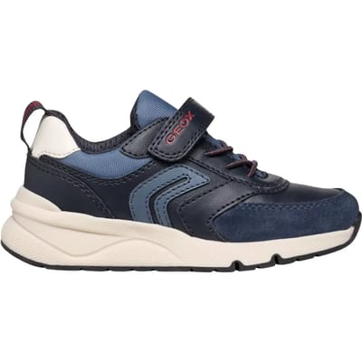 GEOX ROONER JONGENS Sneakers - MARINEBLAUW/DONKERROOD - Maat 30