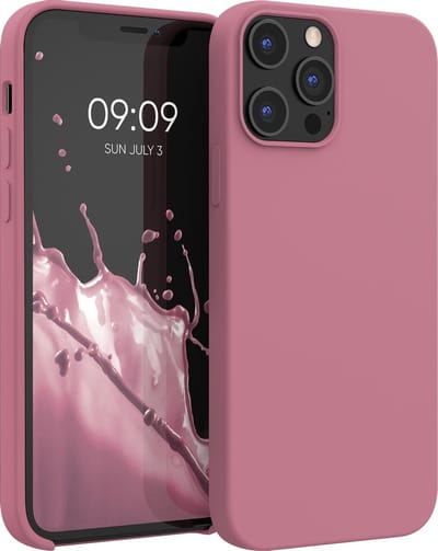 kwmobile telefoonhoesje geschikt voor Apple iPhone 12 Pro Max - Hoesje met siliconen coating - Smartphone case in donkerroze