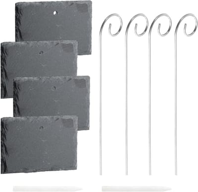 Herbruikbare Leisteen Plant Labels 15 x 2 cm voor Groenten en Planten - Tuin Markerings Labels met Potlood