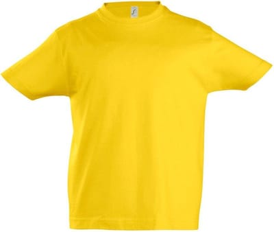 SOLS Kinder Unisex Imperial Zware Katoenen Korte Mouwen T-Shirt (Goud)