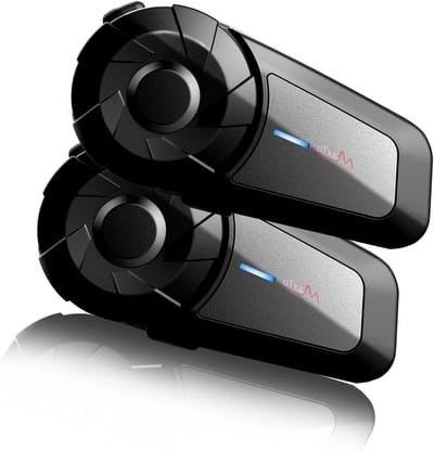 Motorhelm headset - Motor communicatie - Motorrijden communicatie - 800m 2 rijders intercom - IP65 waterdicht - Zwart