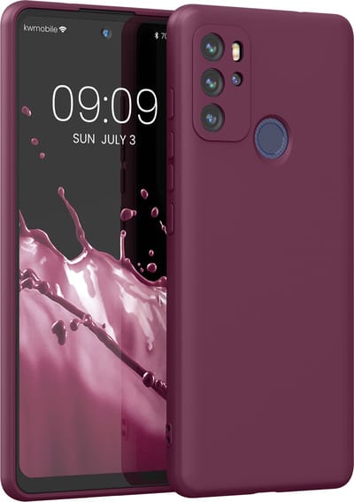 kwmobile telefoonhoesje geschikt voor Motorola Moto G60S - Hoesje voor smartphone - Back cover in bordeaux-violet