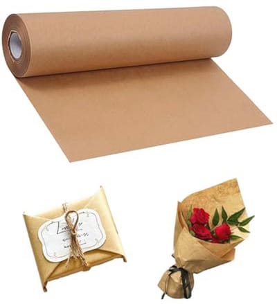 Dailygoods- Cadeaupapier Natuurlijk Gerecycled - Inpakpapier Verjaardag - Inpakpapier Kerstmis - Inpakpapier Rollen - Cadeauverpakking Kunsthandwerk - Bruin 30cm x 10m