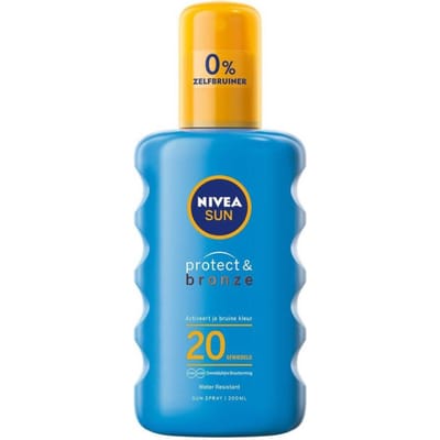 NIVEA SUN Protect & Bronze Zonnebrand Spray - SPF 20 - Zonnespray - Waterproof - Stimuleert een bruine huid - 200 ml