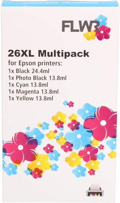 FLWR - Cartridges / Epson 26XL Multipack / zwart en kleur / Geschikt voor Epson