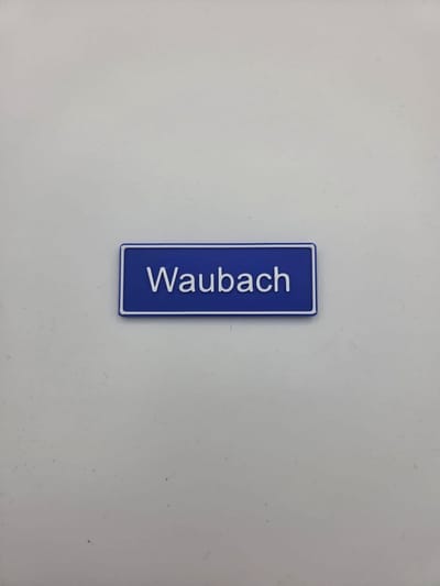 Koelkast Magneet plaatsnaam 8 X 3 CM Waubach