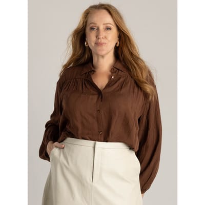 YEST CURVE Halia Tops - Copper Brown - maat X-0(44)