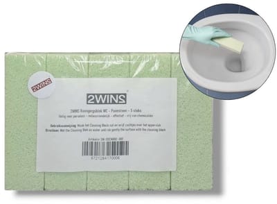 2WINS® - Reinigingsblok WC - Puimsteen - 5 stuks (B)