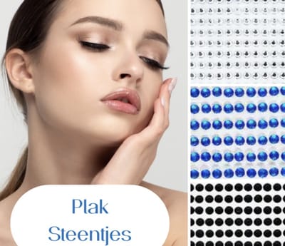 100 plakoorbellen- Zwart-Wit-Marine blauw-geen gaatje-Charme Bijoux