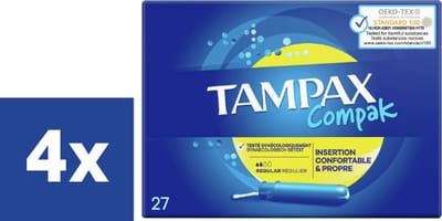 Tampax Compak Regular Tampons - 4 x 27 stuks