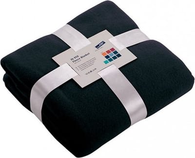 James & Nicholson Fleece bankdeken/plaid - donkerblauw - 130 x 170 cm - 240 grams - pluisvrij - wasbaar