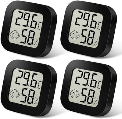 Digitale Hygrometer Thermometer Binnen - Temperatuur en Vochtigheidsmeter met LCD Scherm