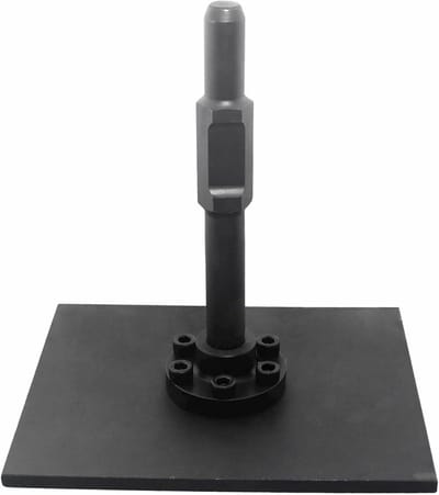 Bodemcompressor Stamper - Grondverdichter Breker - Grondverdichting Bouw - 40CR Stalen Plaat - 260x205mm Plaat - Zwart
