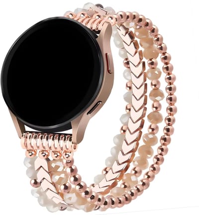Innerlight® Aura - Smartwatchbandje 20mm - OneSize - Boho stijl Kralenarmband geschikt als Smartwatchbandje - Horlogebandje geschikt voor Samsung Galaxy Watch 7 / 6 / 5 / Pro / 4 / 3 / Active 2 - Polar Ignite / Unite – Huawei