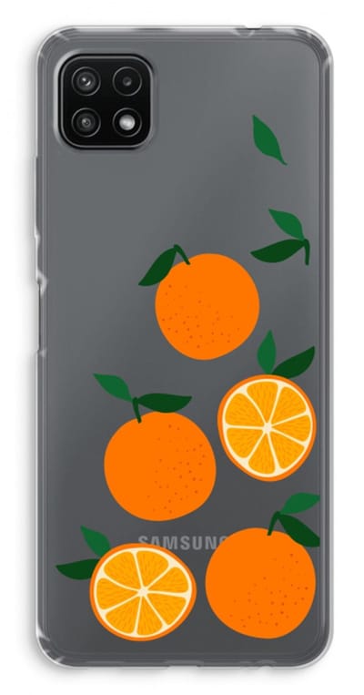 Case Company® - Hoesje geschikt voor Samsung Galaxy A22 5G hoesje - Will you be my clementine - Soft Cover Telefoonhoesje - Bescherming aan alle Kanten en Schermrand