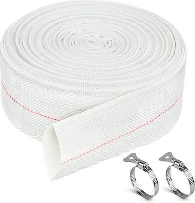Duurzame en Flexibele 10 m Hoge Druk Slang 32 mm voor Dompelpompen, Vuilwaterpompen en Irrigatie - UV Bestendig met Slangklemmen Inclusief