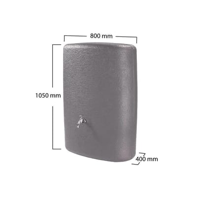 GARANTIA TERRANOVA wandtank 275 liter grafietgrijs